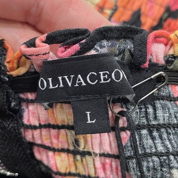 OLIVACEOUS Garden Flower Smocked Back Dress - Picture 4 of 5